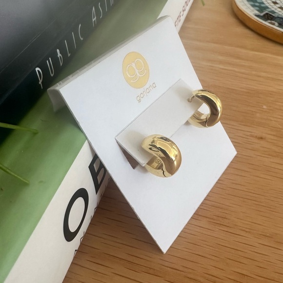 Gorjana Chunky Gold Huggies — Retired Style - Picture 2 of 3